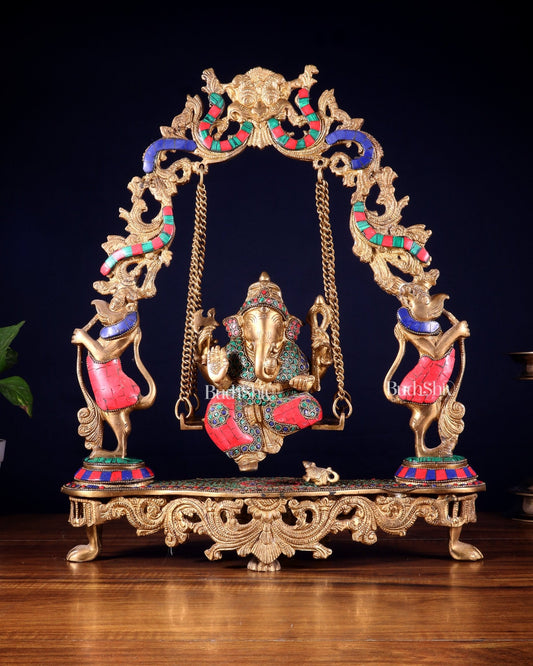 Brass Lord Ganesha Swing - 18 Inch - Budhshiv.com