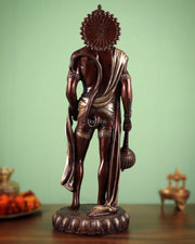Brass Lord Hanuman Statue Standing 24" Height dual tone - Budhshiv.com