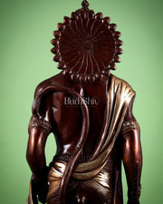 Brass Lord Hanuman Statue Standing 24" Height dual tone - Budhshiv.com