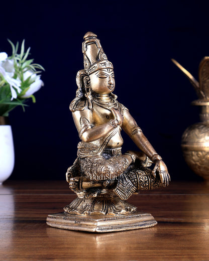 Brass Lord Rama in Meditation – Rare Collectible Statue - Budhshiv.com