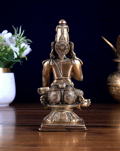 Brass Lord Rama in Meditation – Rare Collectible Statue - Budhshiv.com