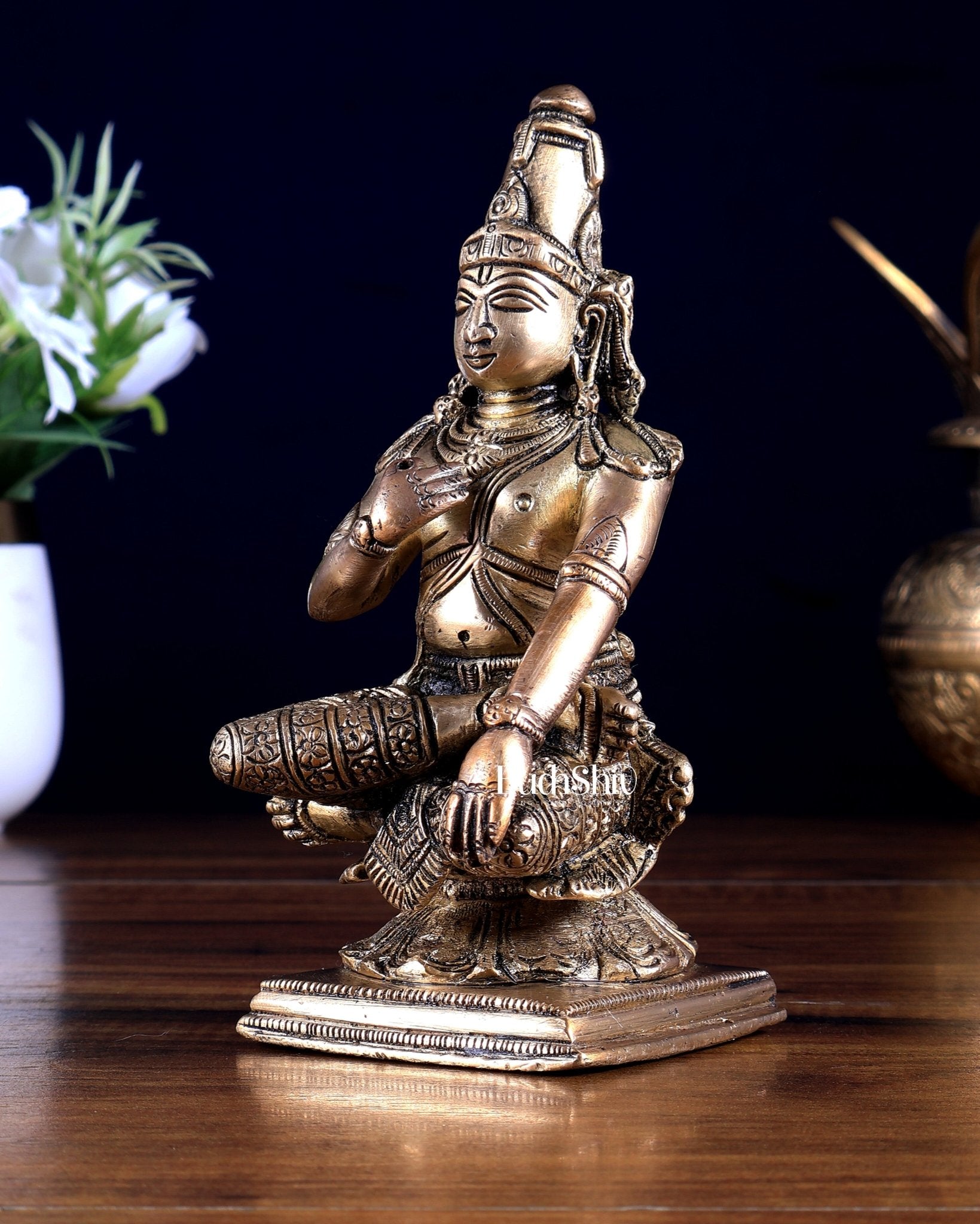 Brass Lord Rama in Meditation – Rare Collectible Statue - Budhshiv.com