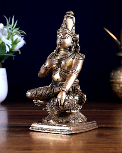 Brass Lord Rama in Meditation – Rare Collectible Statue - Budhshiv.com
