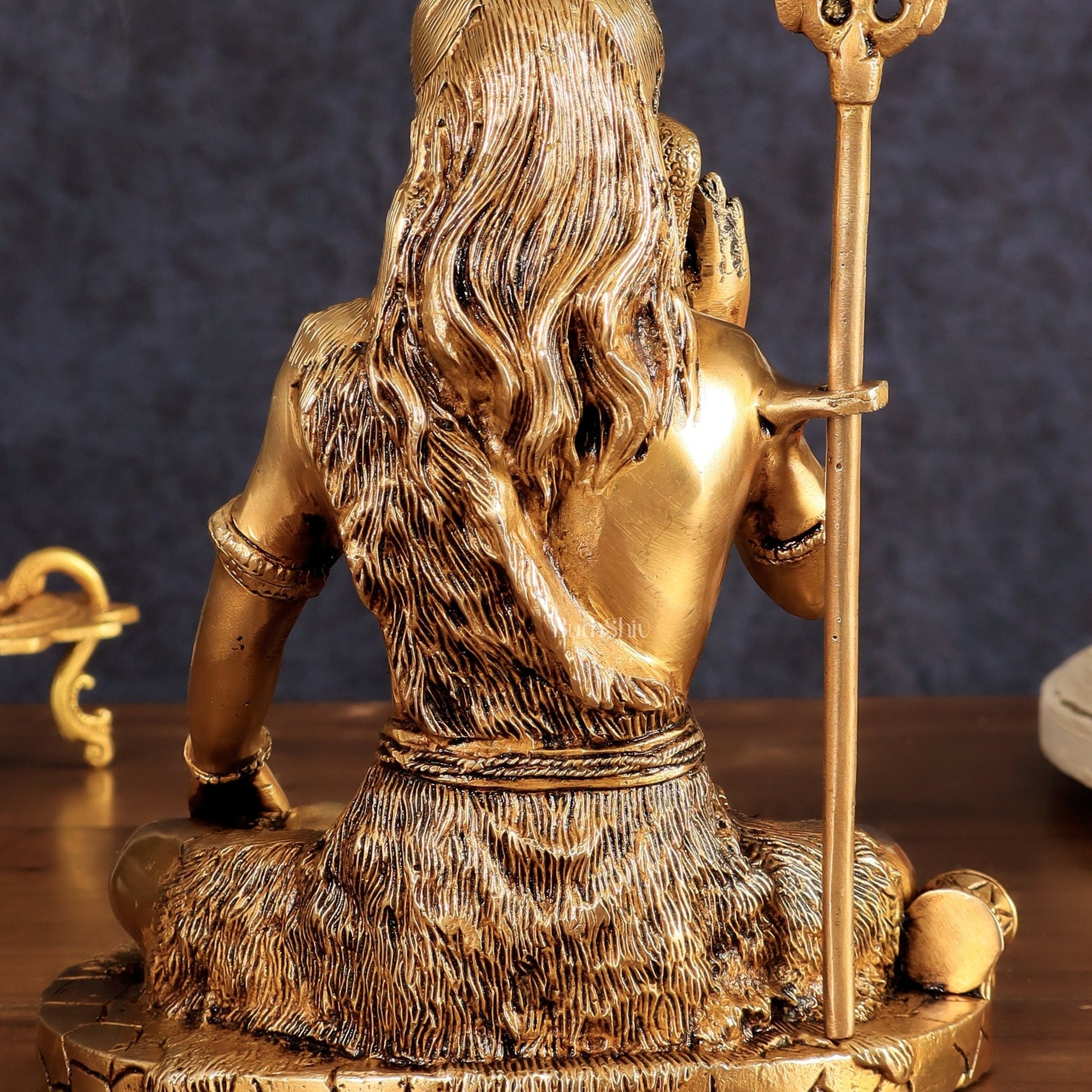 Brass Lord Shiva Statue | 10" enhanced carvings - Budhshiv.com