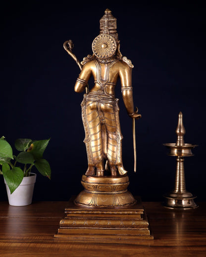 Brass Lord Shri Ram Statue – 21 Inches Tall - Budhshiv.com