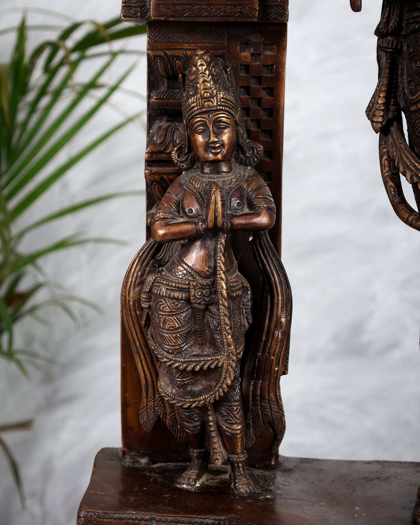 Brass Lord Vishnu Superfine Statue 29" with dashavatar Prabhavali - Budhshiv.com