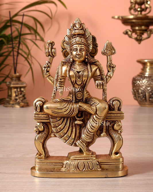 Brass Mariamman Idol Murti | Superfine 7 Inch Statue - Budhshiv.com
