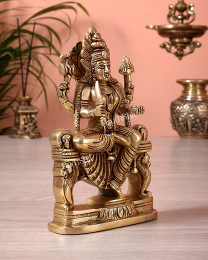Brass Mariamman Idol Murti | Superfine 7 Inch Statue - Budhshiv.com