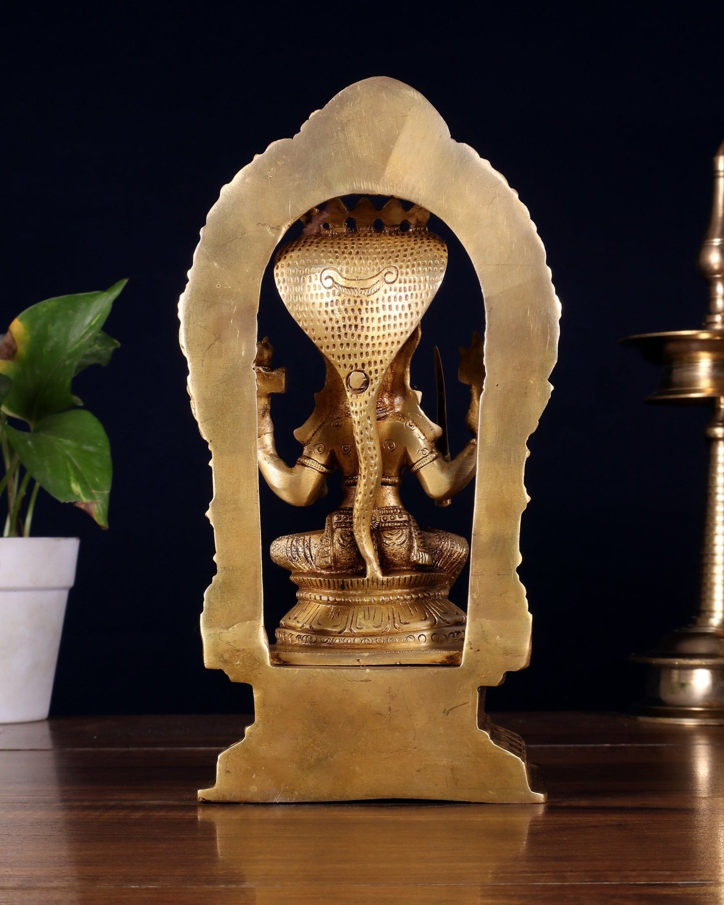 Brass Mariamman Karumariamma Idol | Height: 9.5 inch - Budhshiv.com