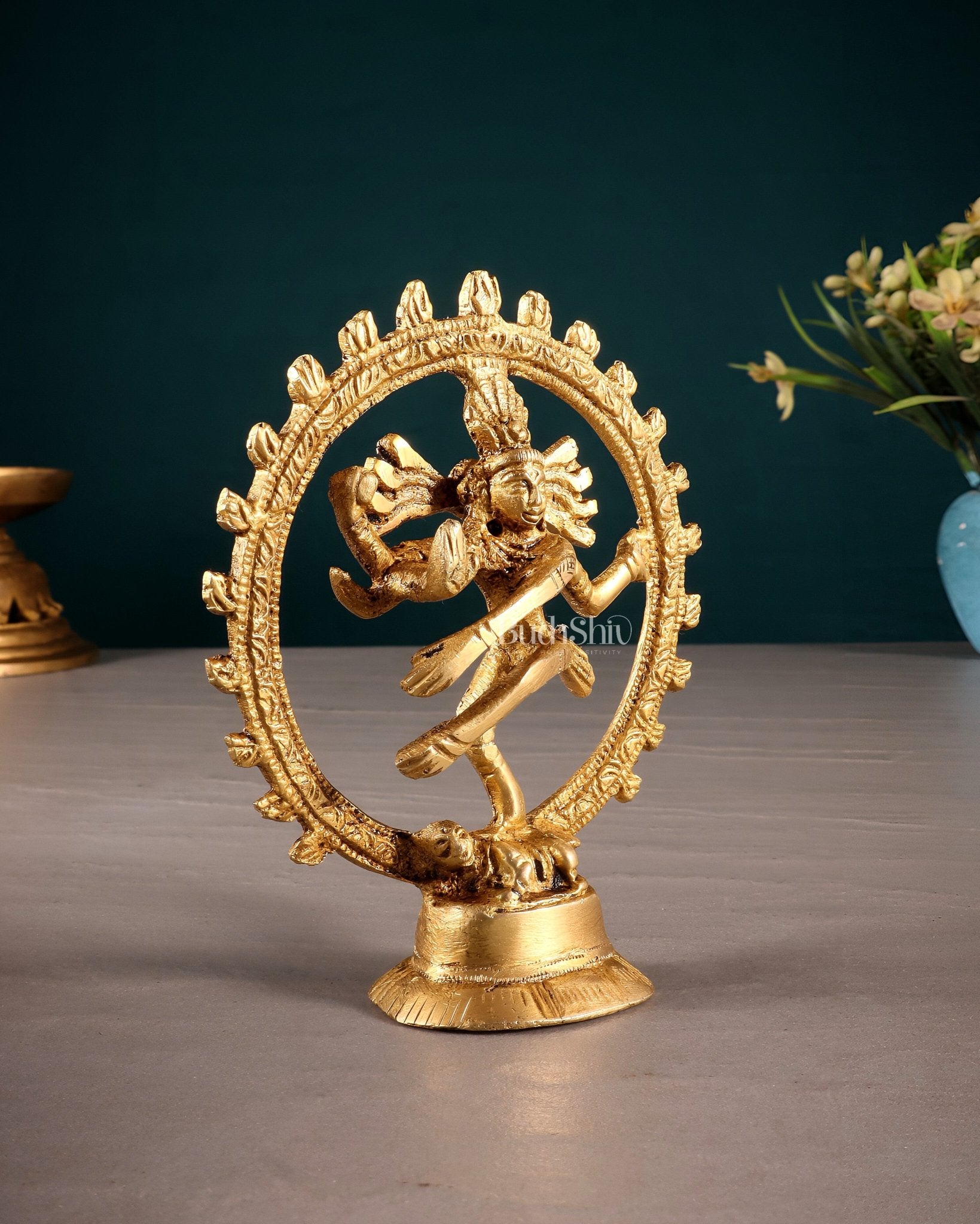 Brass Miniature Nataraja Statue – 4 Inch - Budhshiv.com