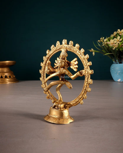 Brass Miniature Nataraja Statue – 4 Inch - Budhshiv.com