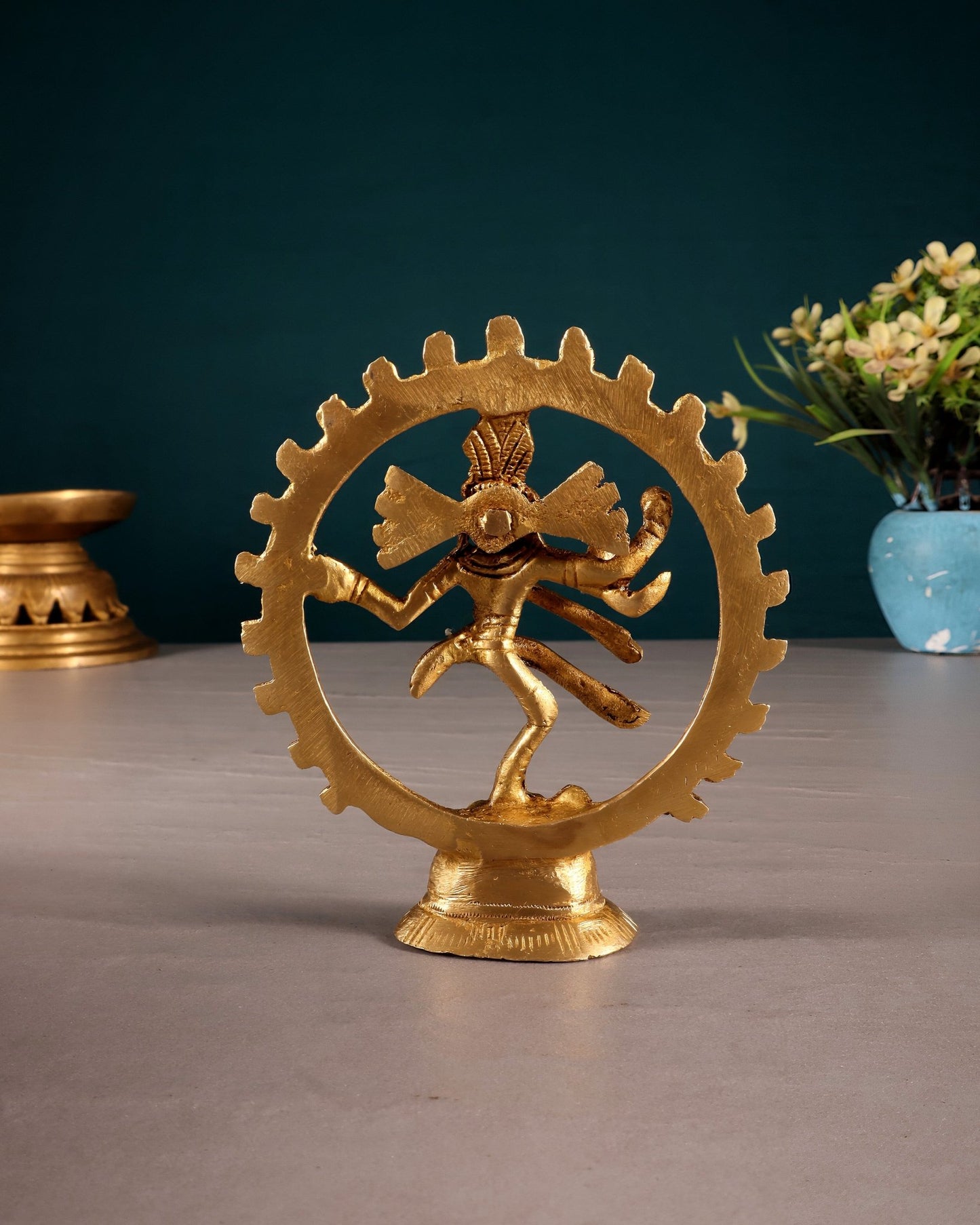 Brass Miniature Nataraja Statue – 4 Inch - Budhshiv.com