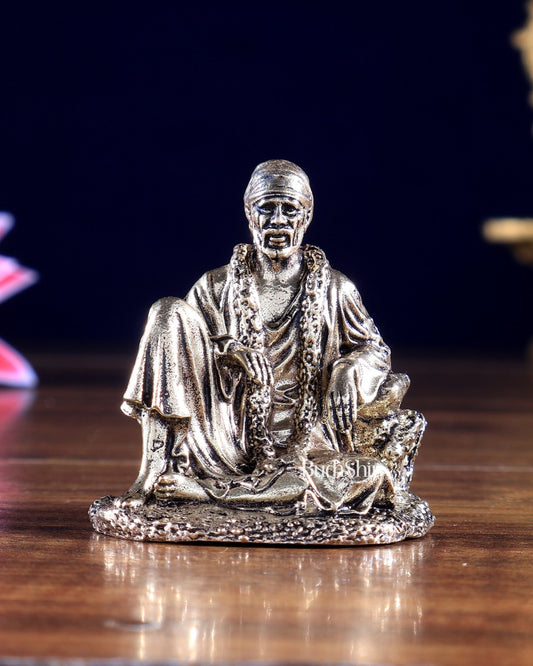 Brass Miniature Sai Baba Idol – Pocket - Size - Budhshiv.com