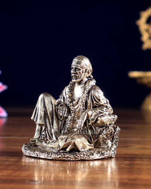 Brass Miniature Sai Baba Idol – Pocket - Size - Budhshiv.com