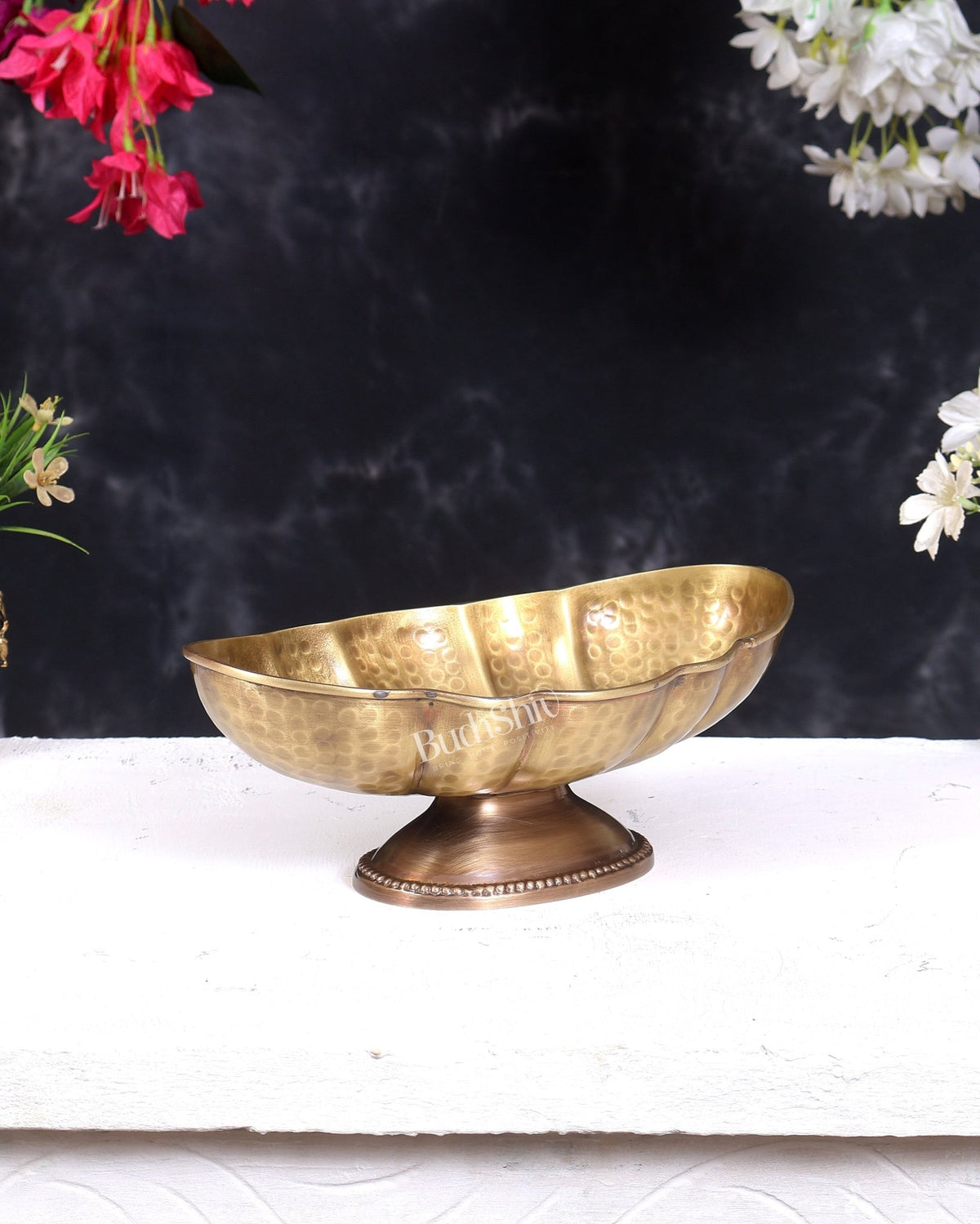 Brass Multipurpose Fruit/Flower Bowl for Home Decor 10 inch wide - Budhshiv.com
