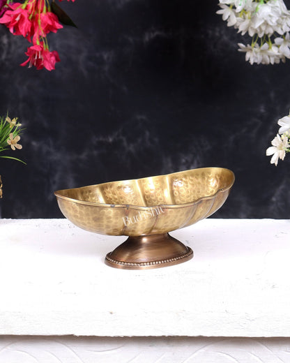 Brass Multipurpose Fruit/Flower Bowl for Home Decor 10 inch wide - Budhshiv.com