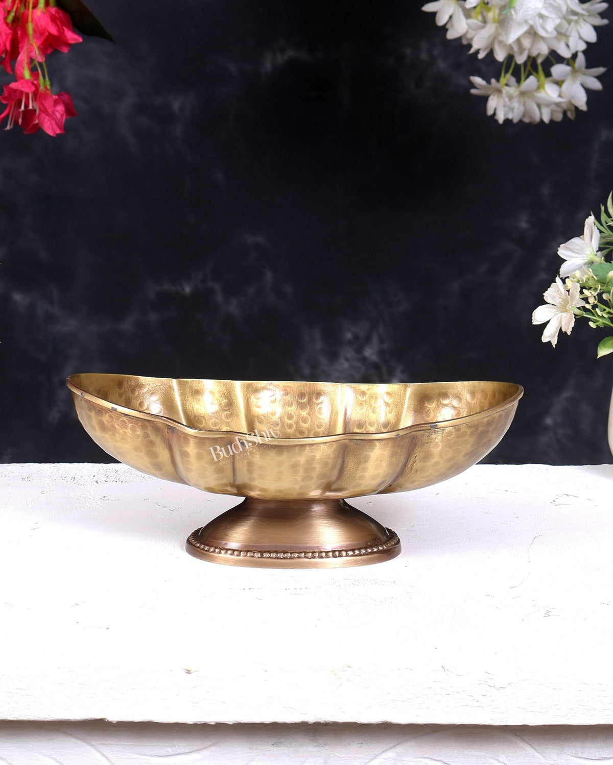 Brass Multipurpose Fruit/Flower Bowl for Home Decor 10 inch wide - Budhshiv.com