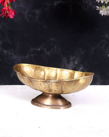 Brass Multipurpose Fruit/Flower Bowl for Home Decor 10 inch wide - Budhshiv.com