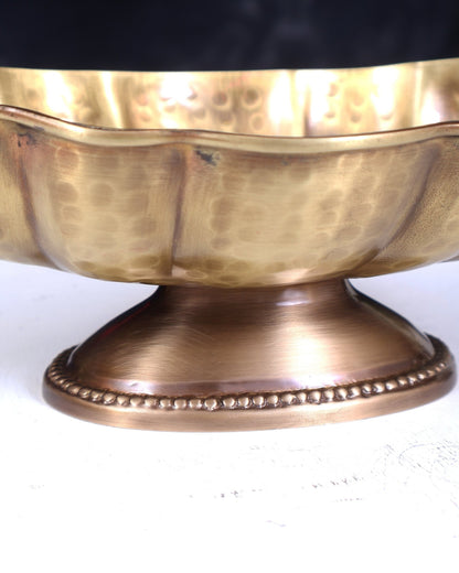 Brass Multipurpose Fruit/Flower Bowl for Home Decor 10 inch wide - Budhshiv.com