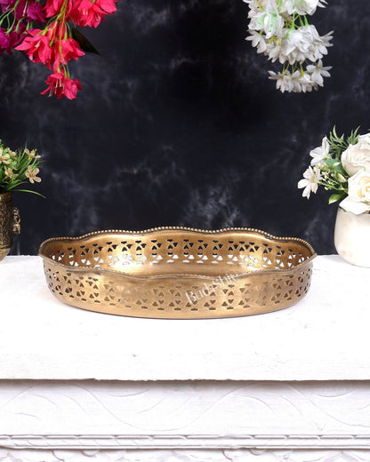 Brass Multipurpose Tray 12 inch wide - Budhshiv.com