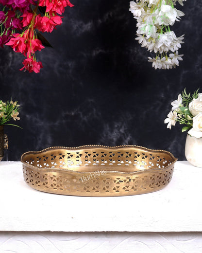 Brass Multipurpose Tray 12 inch wide - Budhshiv.com