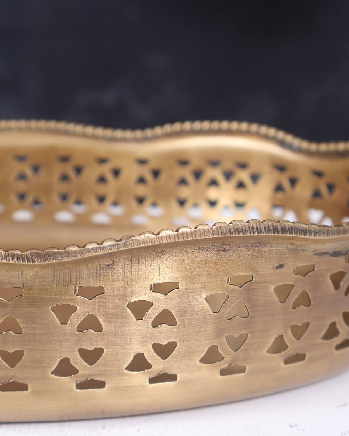 Brass Multipurpose Tray 12 inch wide - Budhshiv.com
