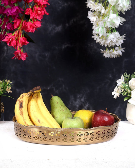 Brass Multipurpose Tray 12 inch wide - Budhshiv.com