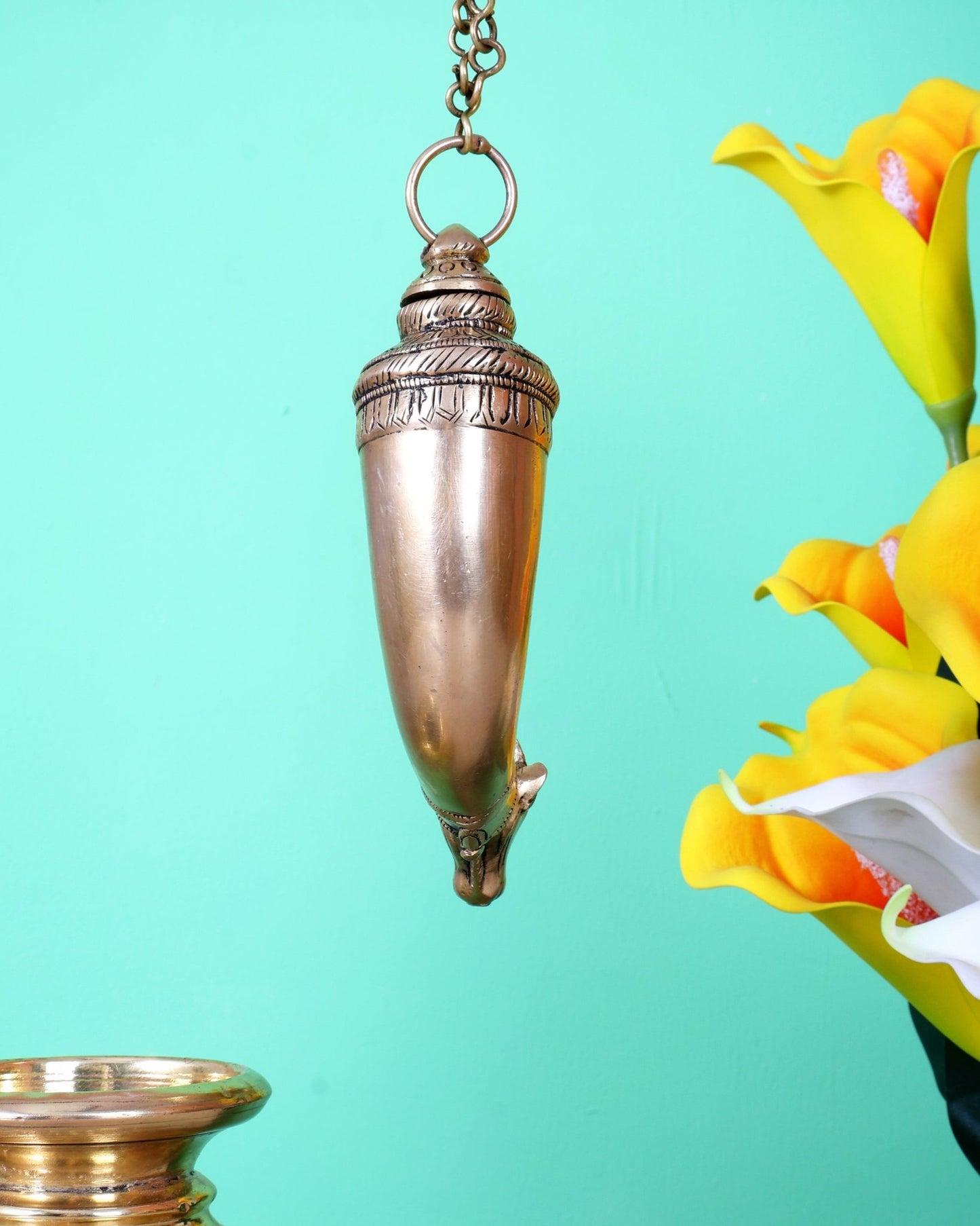 Brass Nandi Jaldhari – Multipurpose Hanging & Hand - Held for Shiva Lingam Abhishek - Budhshiv.com