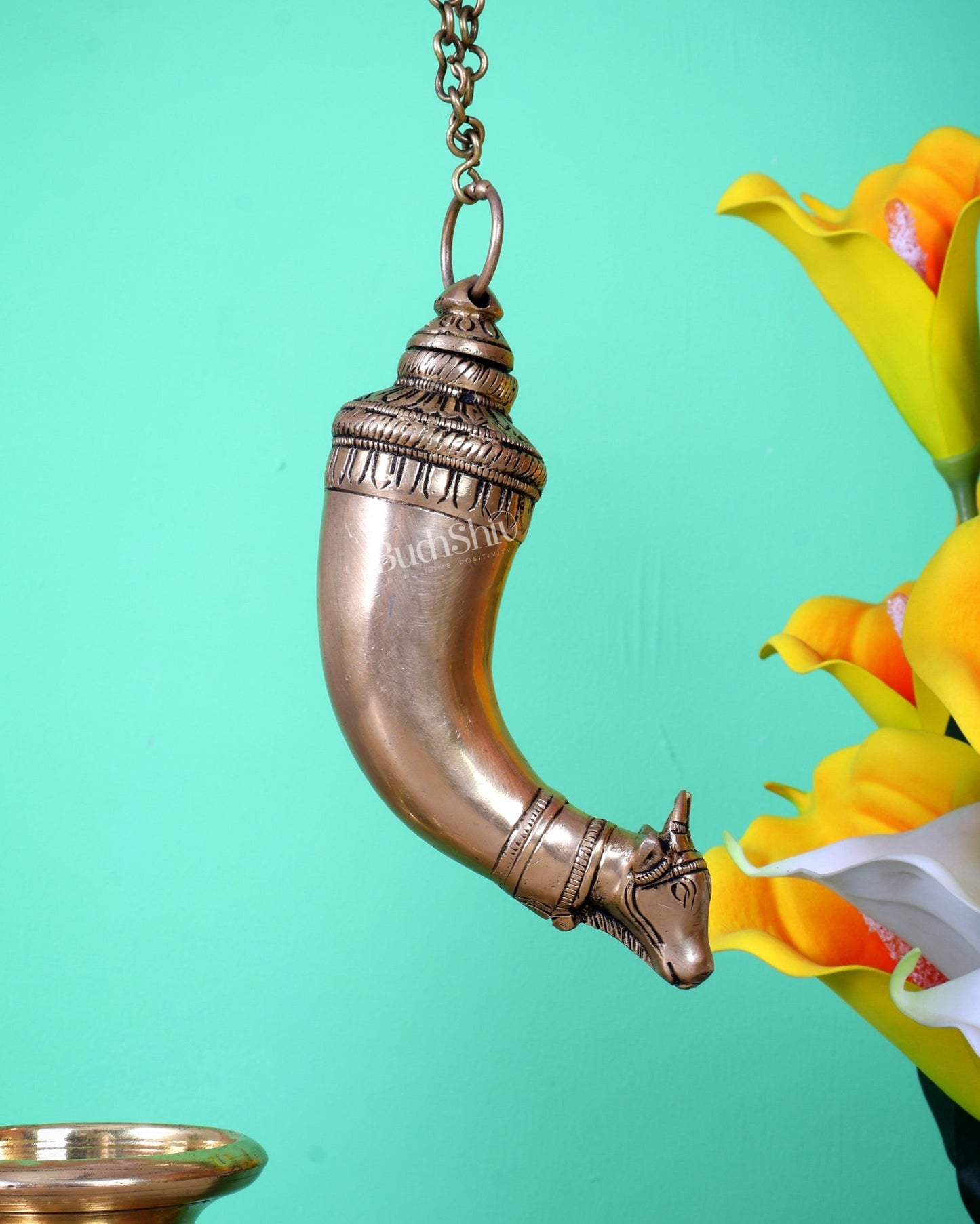 Brass Nandi Jaldhari – Multipurpose Hanging & Hand - Held for Shiva Lingam Abhishek - Budhshiv.com