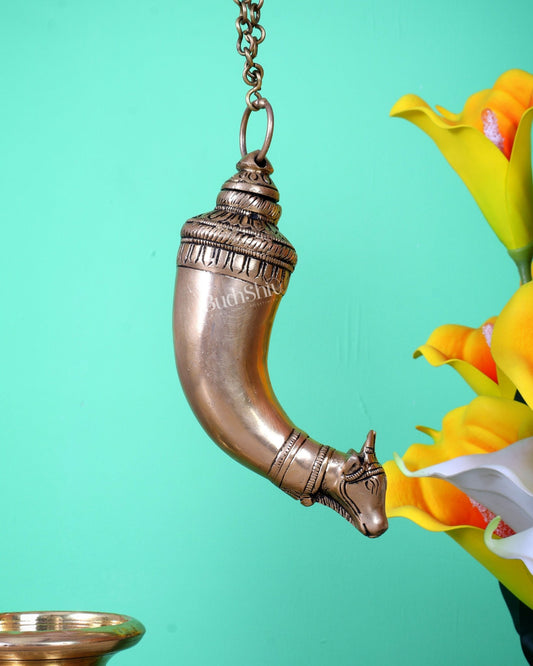 Brass Nandi Jaldhari – Multipurpose Hanging & Hand - Held for Shiva Lingam Abhishek - Budhshiv.com
