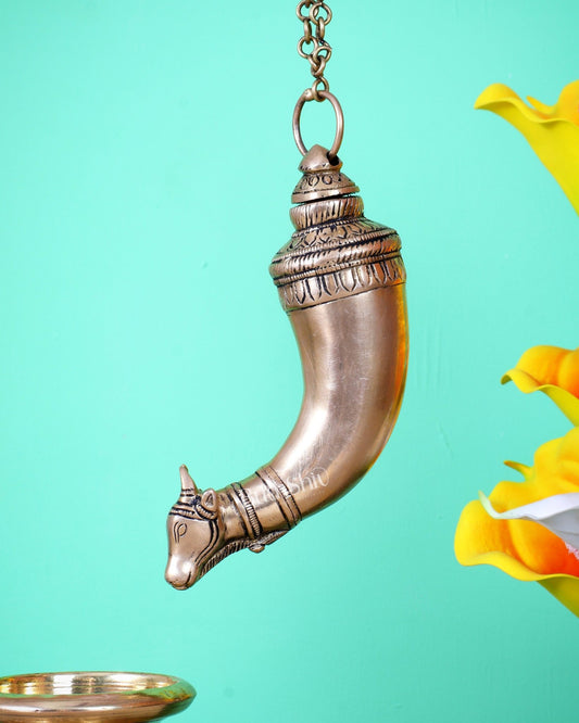 Brass Nandi Jaldhari – Multipurpose Hanging & Hand - Held for Shiva Lingam Abhishek - Budhshiv.com