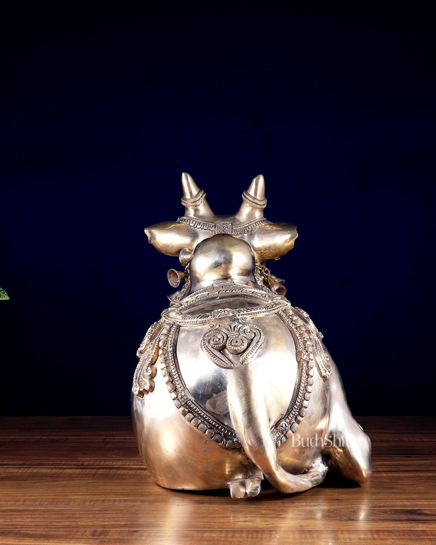 Brass Nandi Sculpture – Majestic Temple Design 25 inch - Budhshiv.com