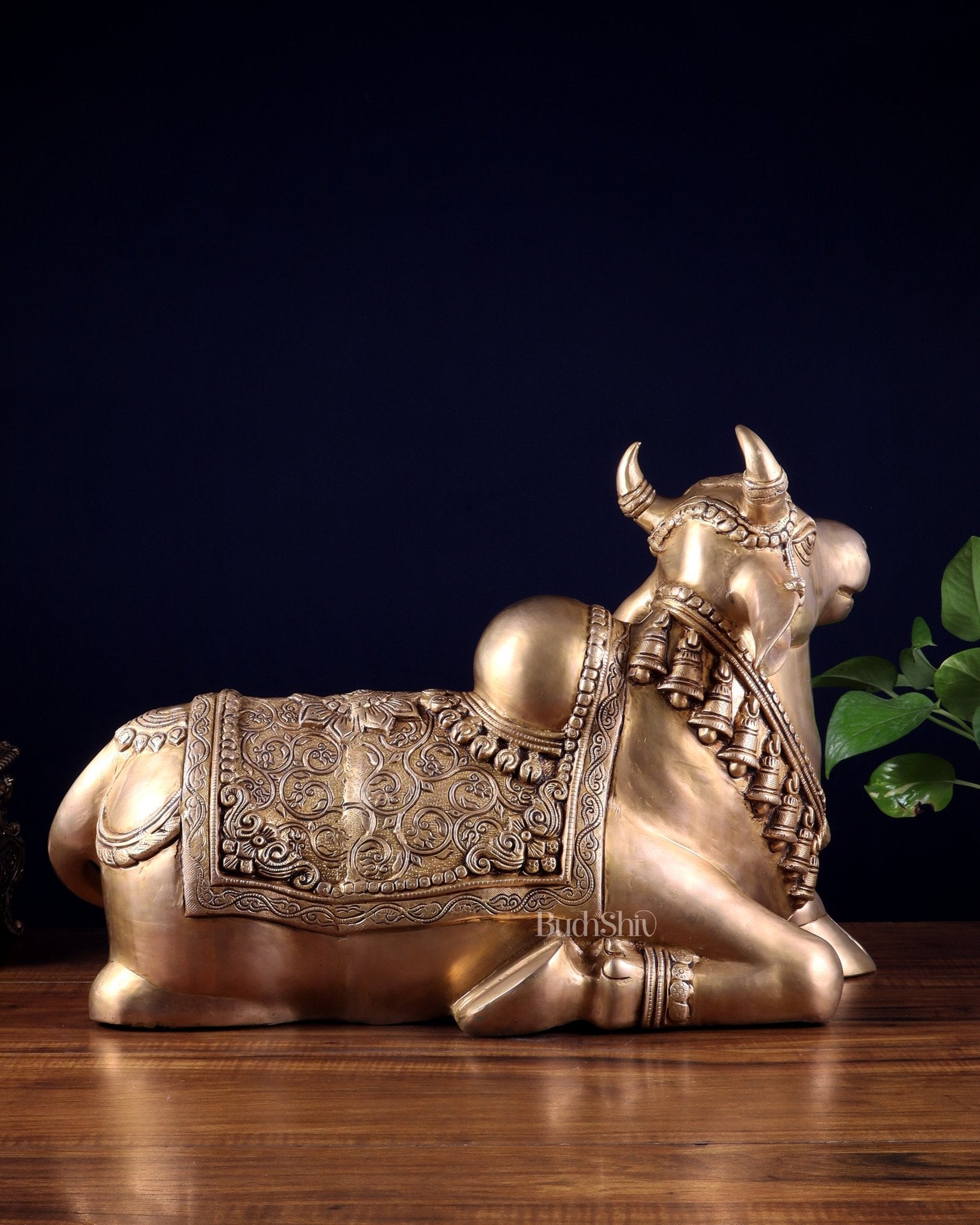 Brass Nandi Statue 21 inch - Budhshiv.com