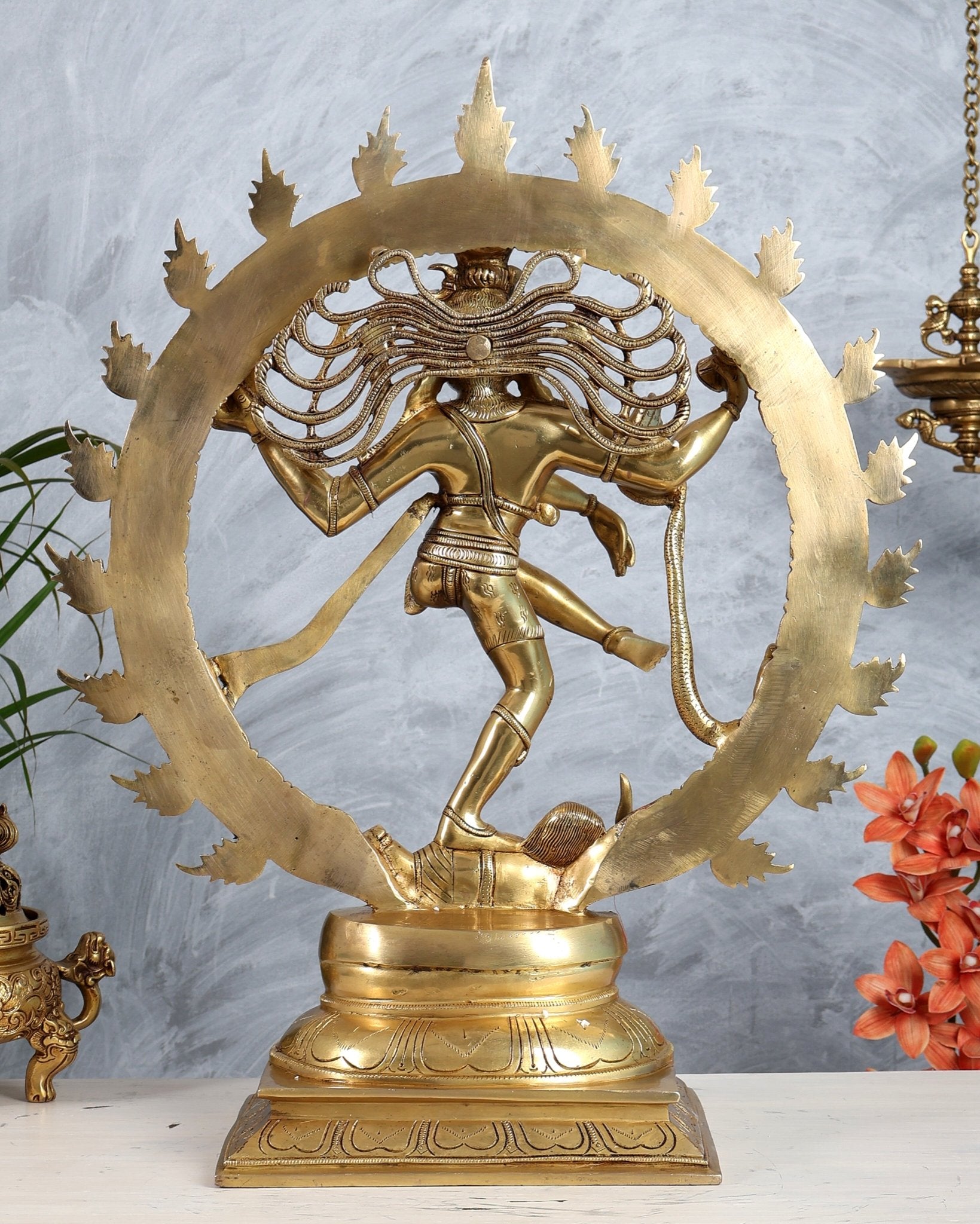 Brass Nataraja Dancing Shiva Superfine sculpture 24" - Budhshiv.com