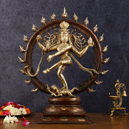 Brass Nataraja Sculpture 24 inch - Budhshiv.com