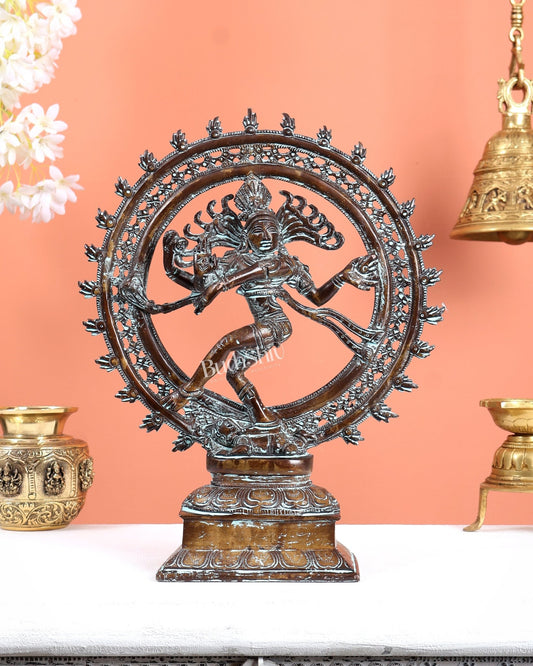 Brass Nataraja Statue - 13 inch super antique - Budhshiv.com