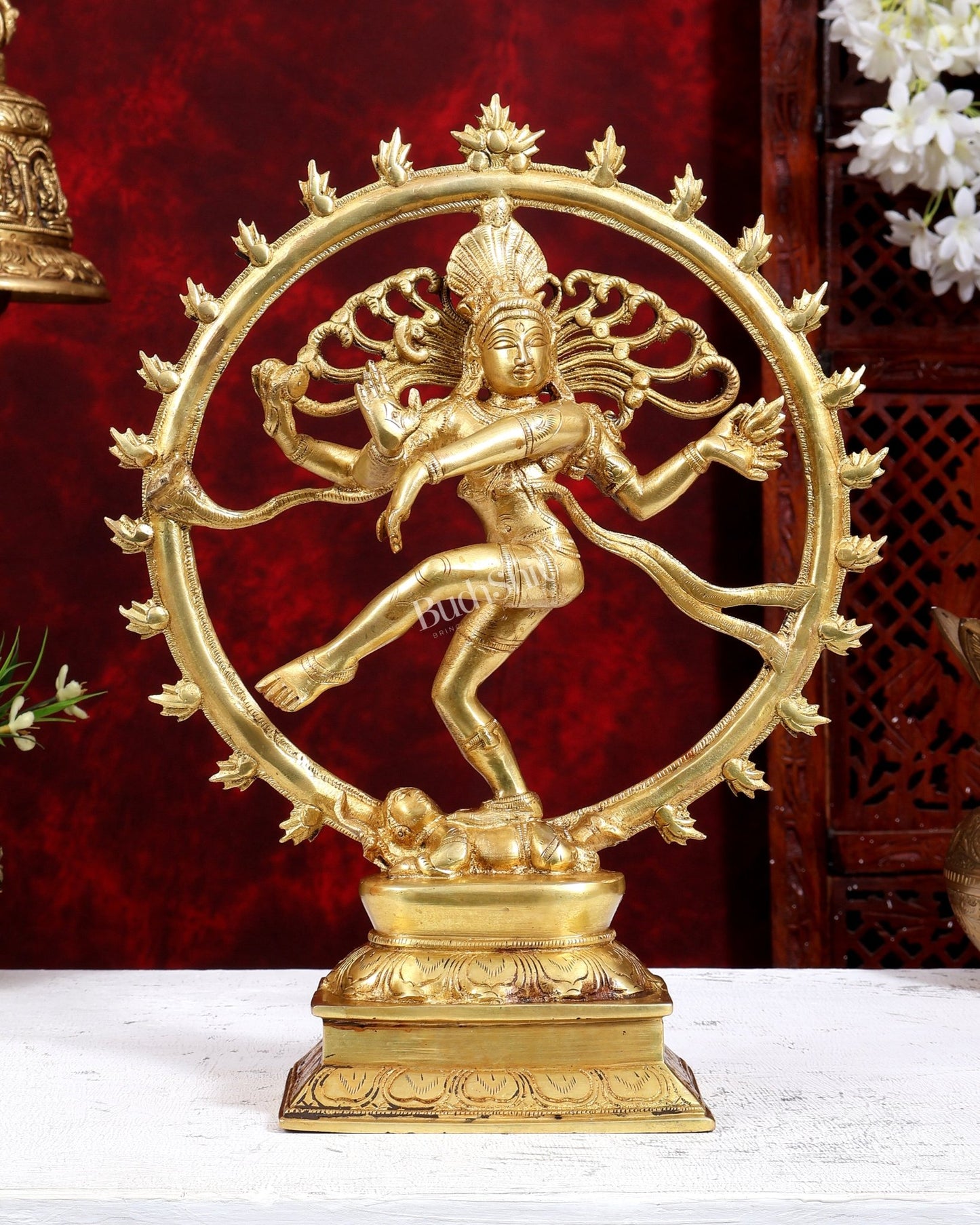 Brass Nataraja Statue 13 inch - Budhshiv.com
