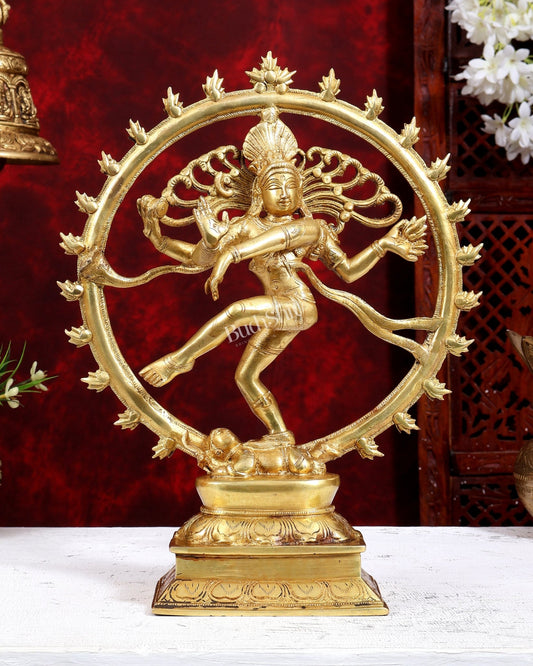 Brass Nataraja Statue 13 inch - Budhshiv.com