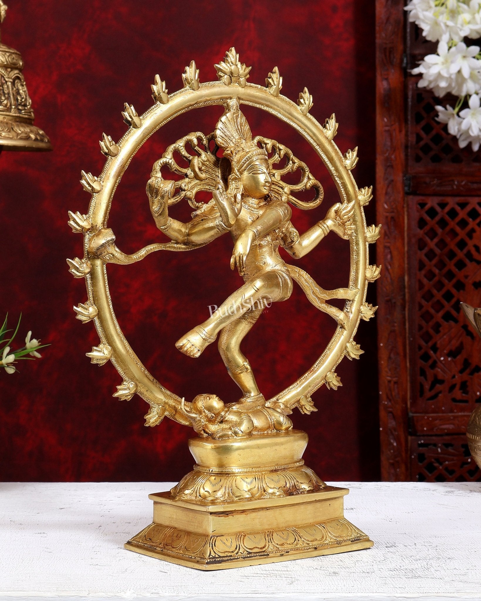 Brass Nataraja Statue 13 inch - Budhshiv.com