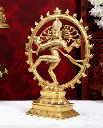 Brass Nataraja Statue 13 inch - Budhshiv.com