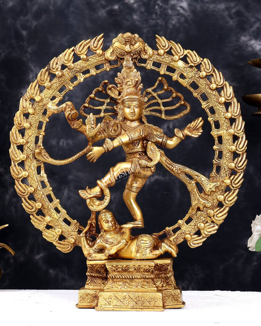 Brass Nataraja Statue 17 inch - Budhshiv.com
