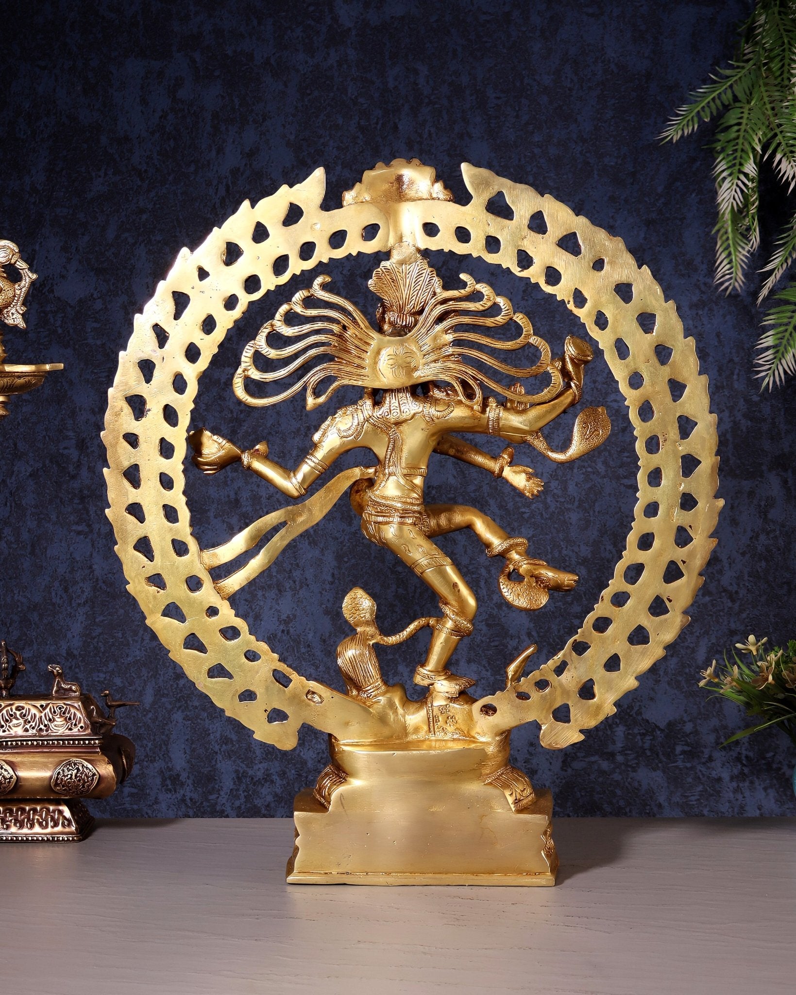 Brass Nataraja Statue - 20.5" Height - Budhshiv.com