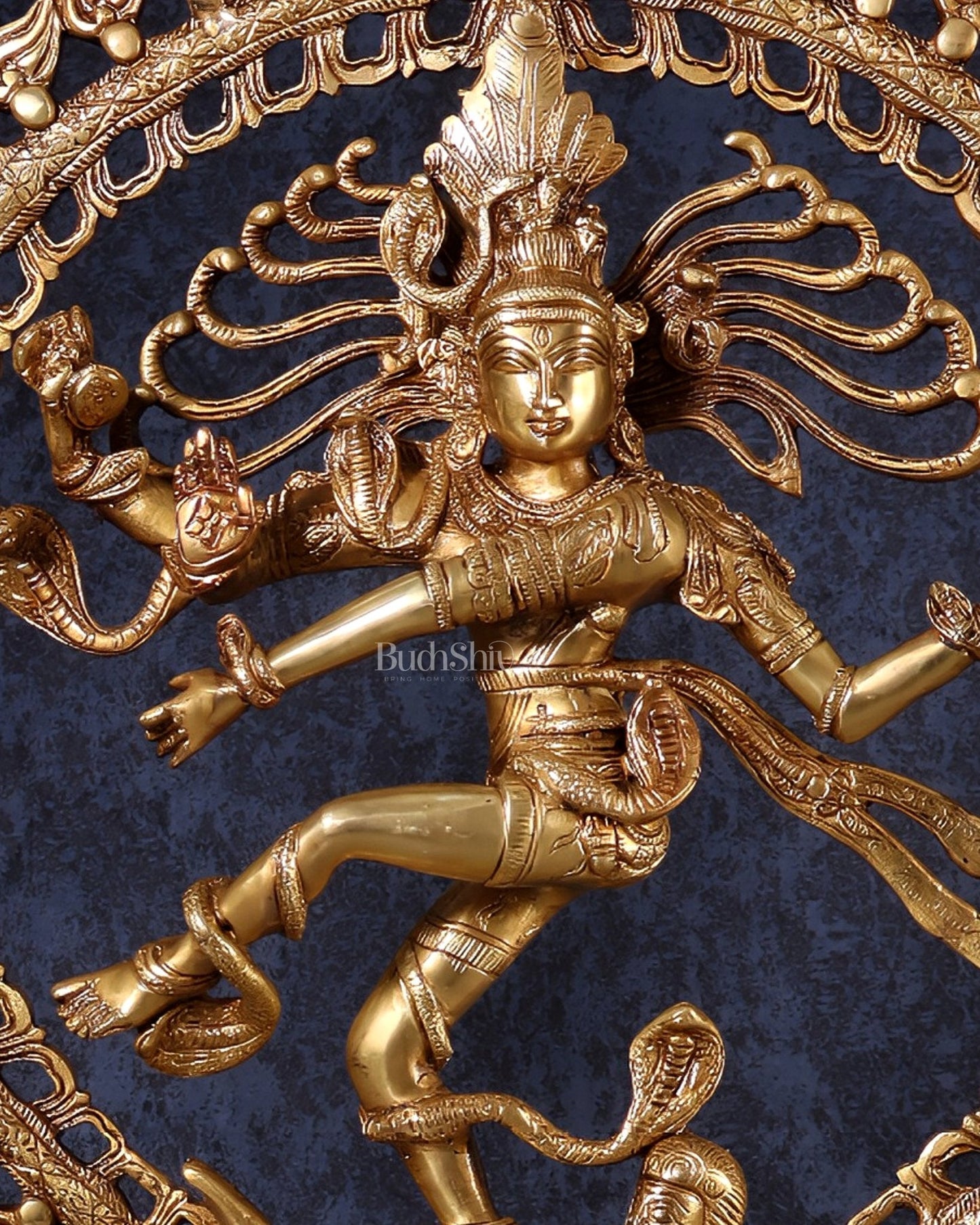 Brass Nataraja Statue - 20.5" Height - Budhshiv.com
