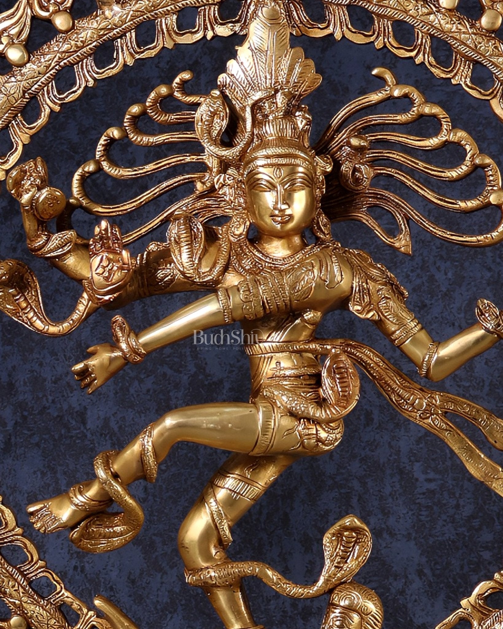 Brass Nataraja Statue - 20.5" Height - Budhshiv.com
