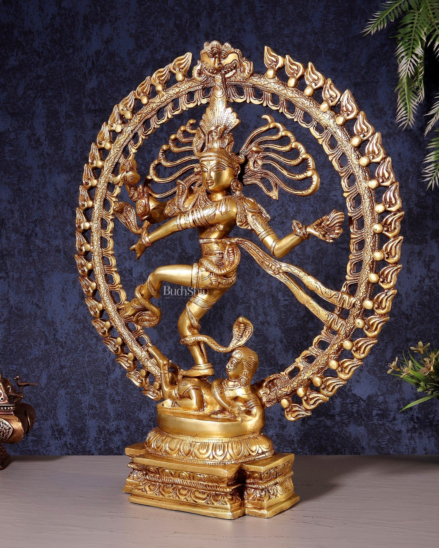 Brass Nataraja Statue - 20.5" Height - Budhshiv.com