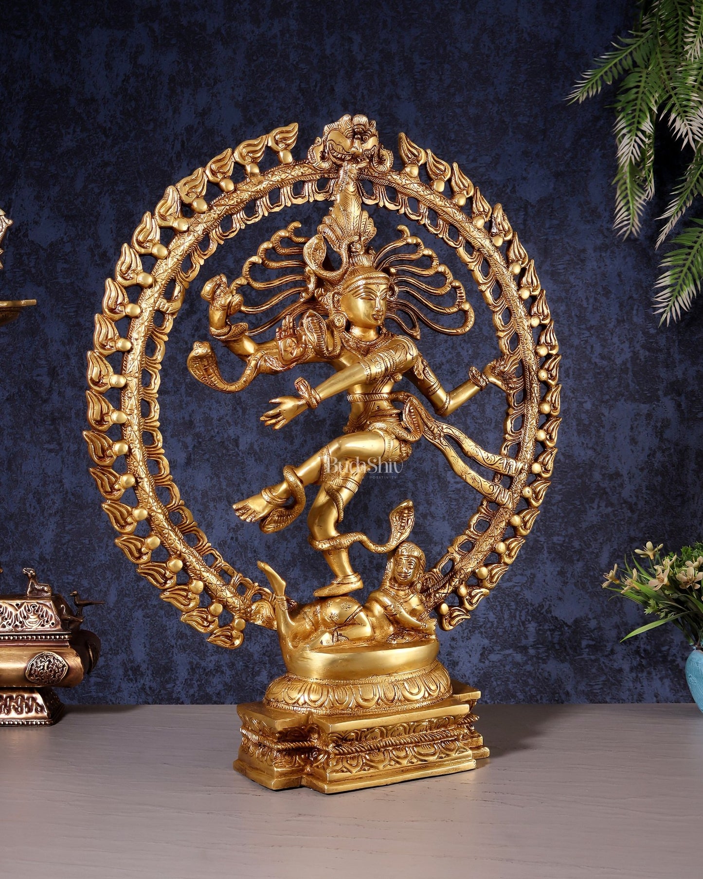 Brass Nataraja Statue - 20.5" Height - Budhshiv.com