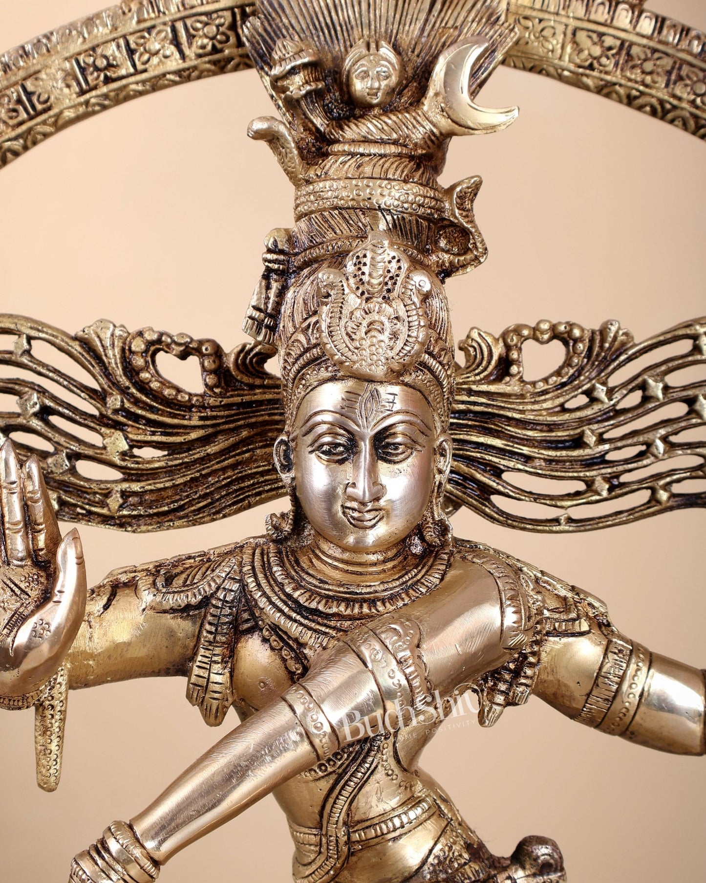 Brass Nataraja Statue | 23" Height shiv gauri carvings - Budhshiv.com