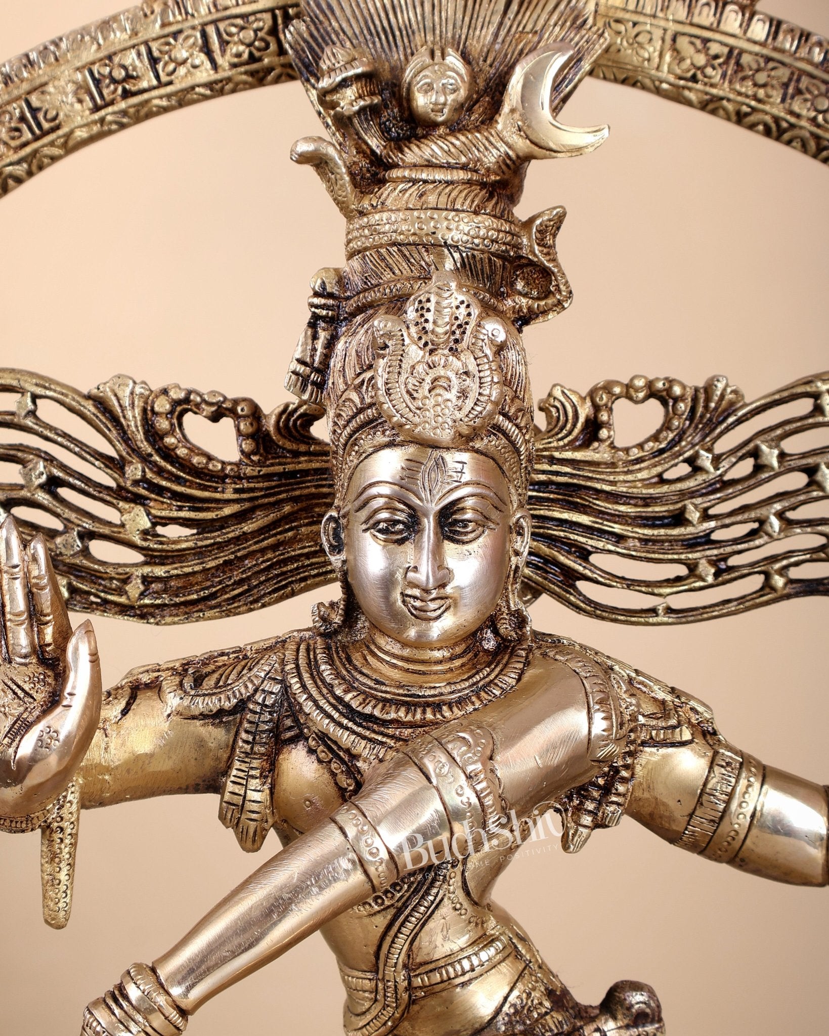 Brass Nataraja Statue | 23" Height shiv gauri carvings - Budhshiv.com