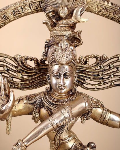 Brass Nataraja Statue | 23" Height shiv gauri carvings - Budhshiv.com