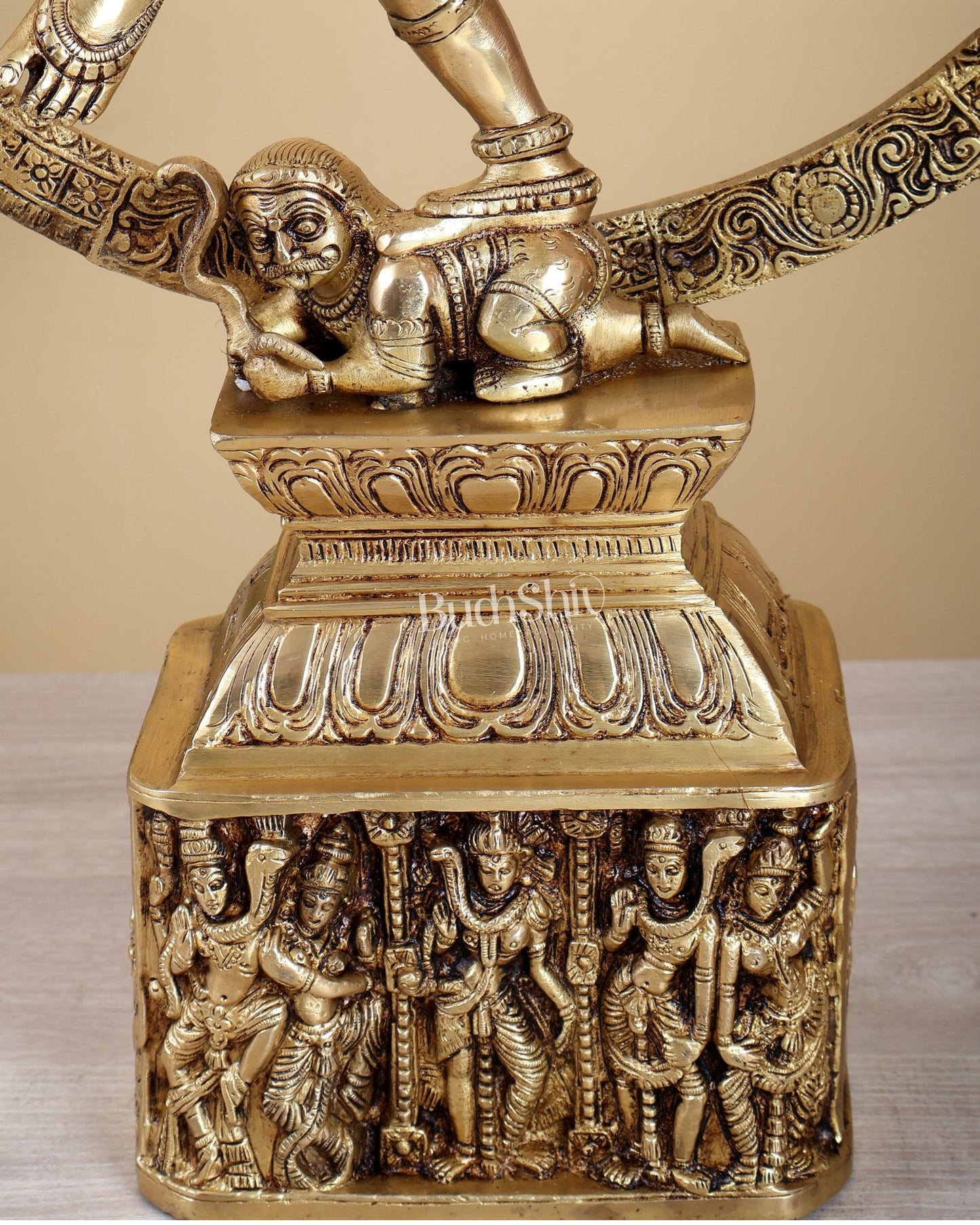 Brass Nataraja Statue | 23" Height shiv gauri carvings - Budhshiv.com